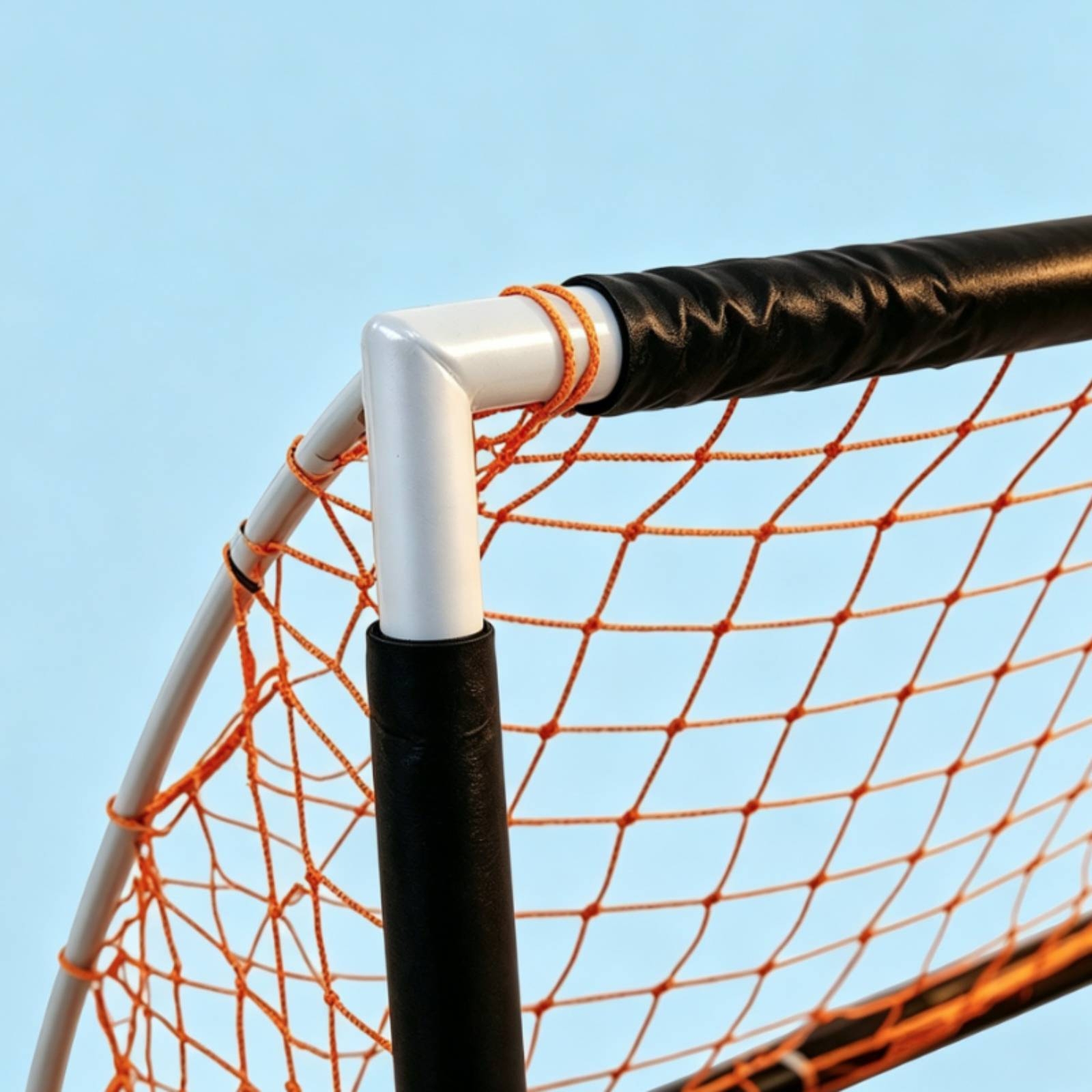 Outdoor Sports Net - Portable Soccer Goal Orange Netting Freestanding