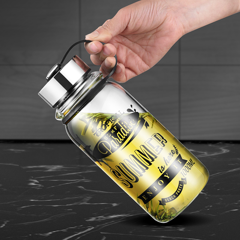 GIANXI Large Capacity Glass Wa - Outdoor Sport Glass Water Bottle 评论和价格
