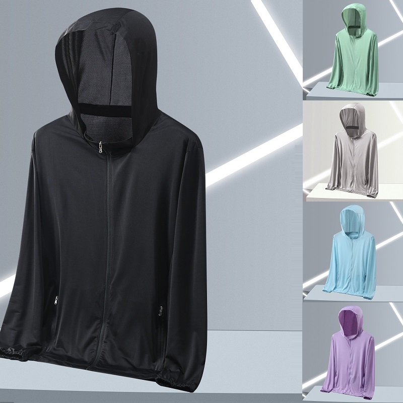 Extra Plus Size Men's Sun Prot - Outdoor Sport Windbreaker 评论和价格