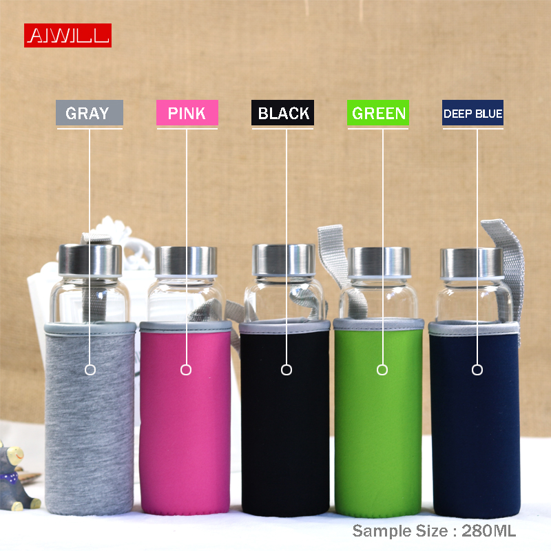 AIWILL Hot Selling Glass Sport - Outdoor Sport Glass Water Bottle 评论和价格