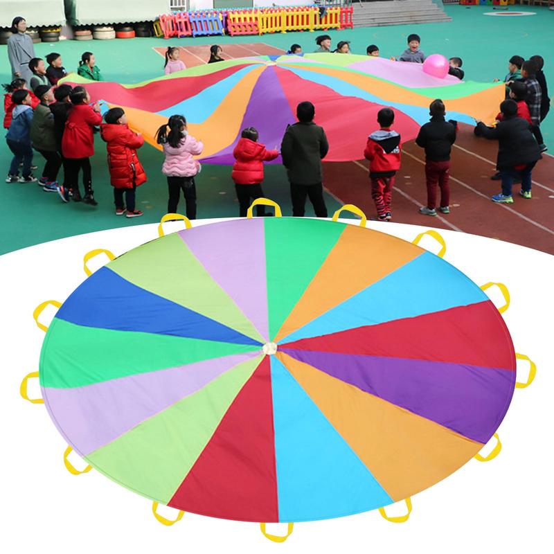 Rainbow Parachute For Kids Spo - Outdoor Sports Umbrella 评论和价格