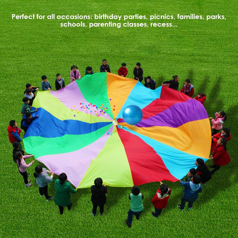Rainbow Parachute For Kids Spo - Outdoor Sports Umbrella 评论和价格