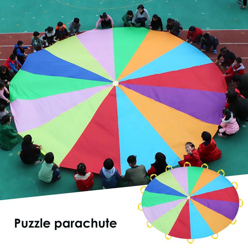 Rainbow Parachute For Kids Spo - Outdoor Sports Umbrella 评论和价格