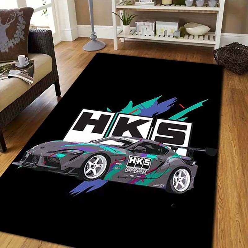 3D Racing H-HKS Print Area Rug - Outdoor Sport Area 评论和价格