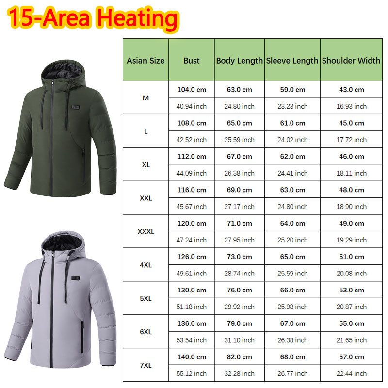 15 Area Heated Winter Hooded J - Outdoor Sport Area 评论和价格