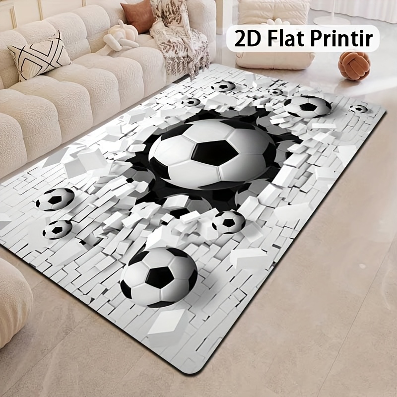 Soccer Ball 3D Effect Rug Flan - Outdoor Sport Area 评论和价格