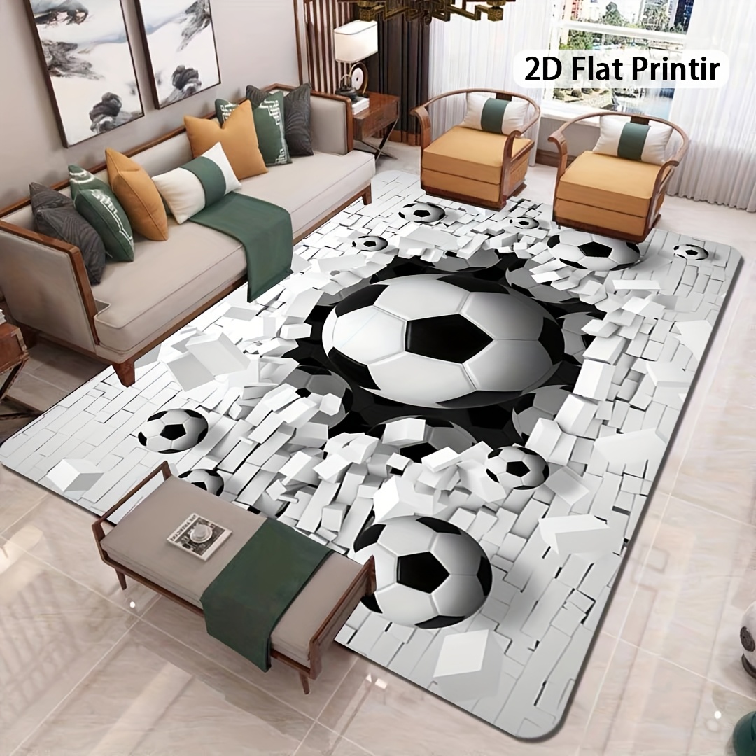Soccer Ball 3D Effect Rug Flan - Outdoor Sport Area 评论和价格