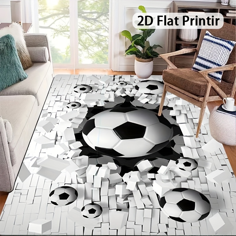 Soccer Ball 3D Effect Rug Flan - Outdoor Sport Area 评论和价格