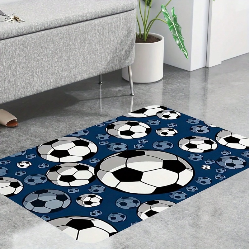 Black Gray Swirl Soccer Print  - Outdoor Sport Area 评论和价格