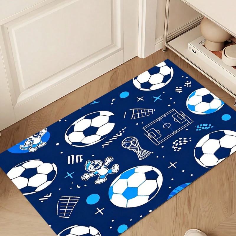 Black Gray Swirl Soccer Print  - Outdoor Sport Area 评论和价格