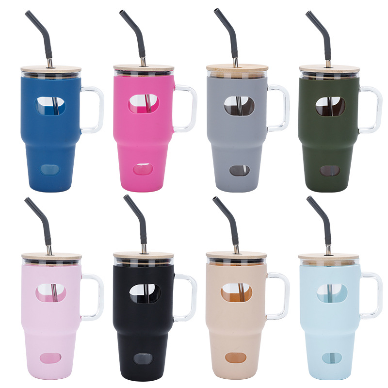 32oz Portable Silicone Glass B - Outdoor Sport Glass Water Bottle 评论和价格