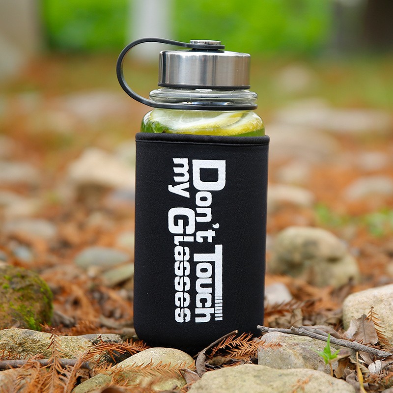 Portable 1000ml Glass Sports W - Outdoor Sport Glass Water Bottle 评论和价格
