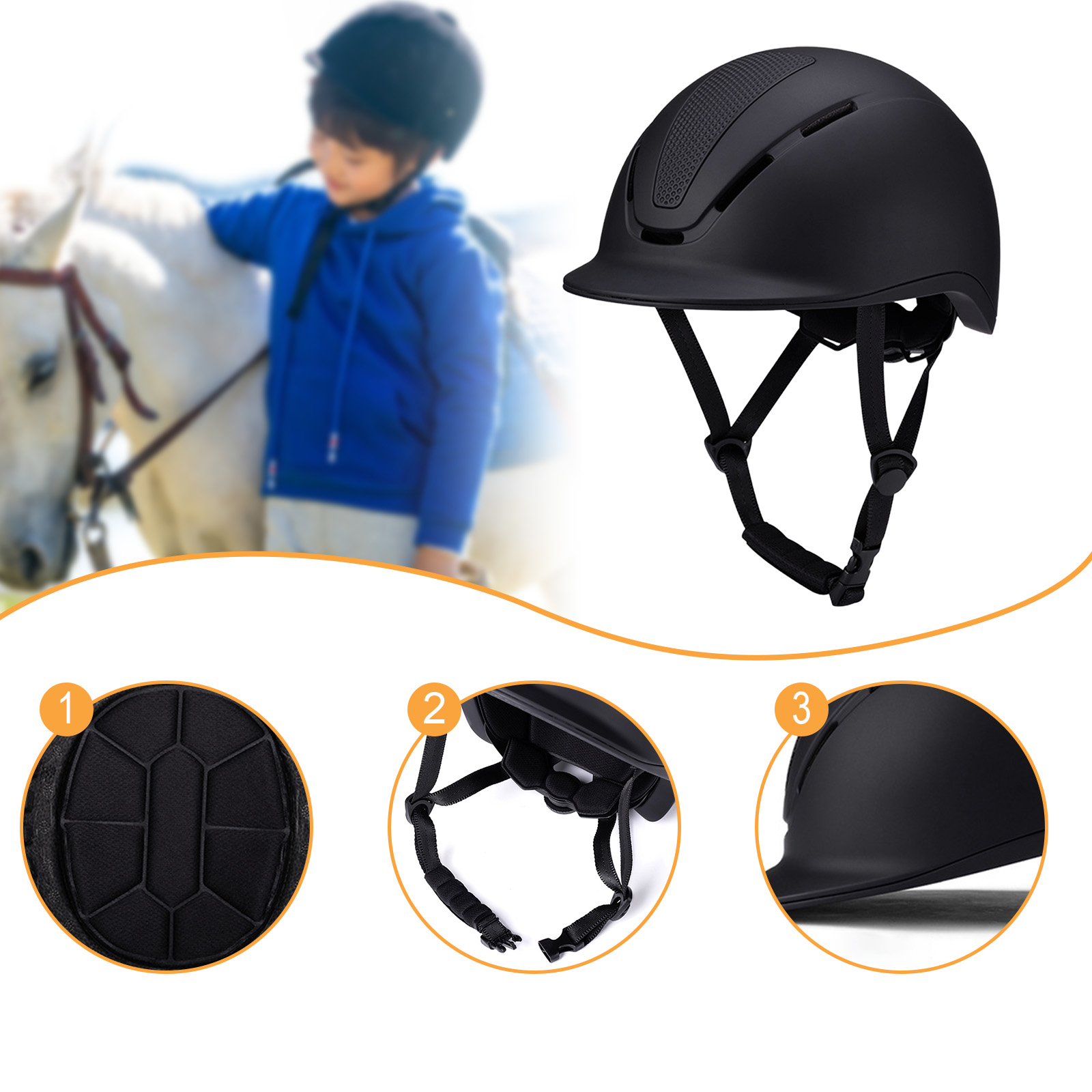 Adjustable Equestrian Helmet w - Equestrian Helmet 评论和价格
