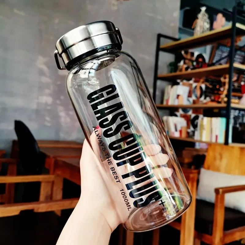 2L Glass Water Bottle with Str - Outdoor Sport Glass Water Bottle 评论和价格