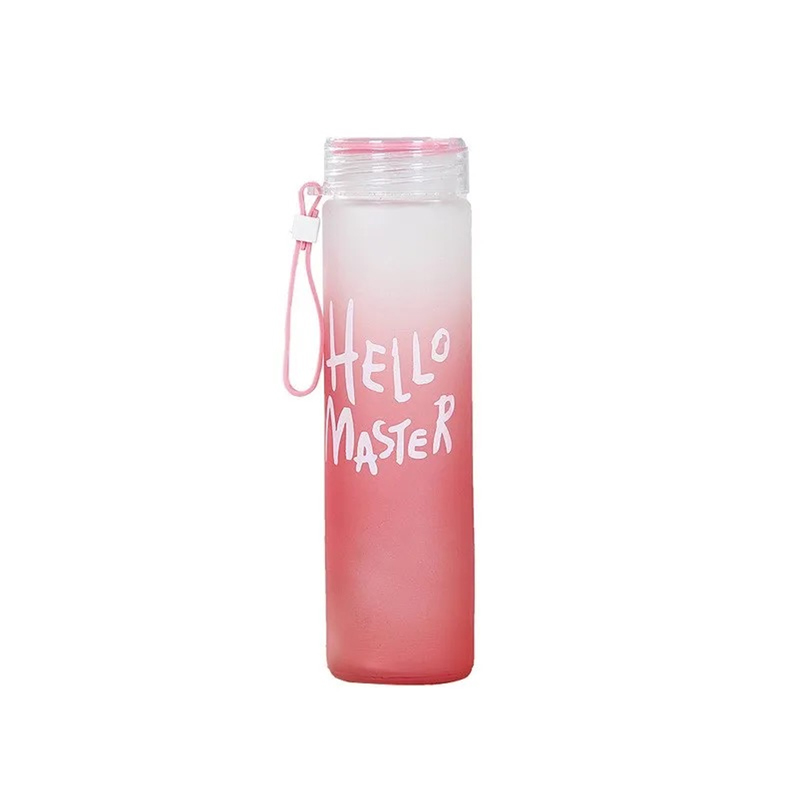 350ml Sport  Silicone Letter T - Outdoor Sport Glass Water Bottle 评论和价格