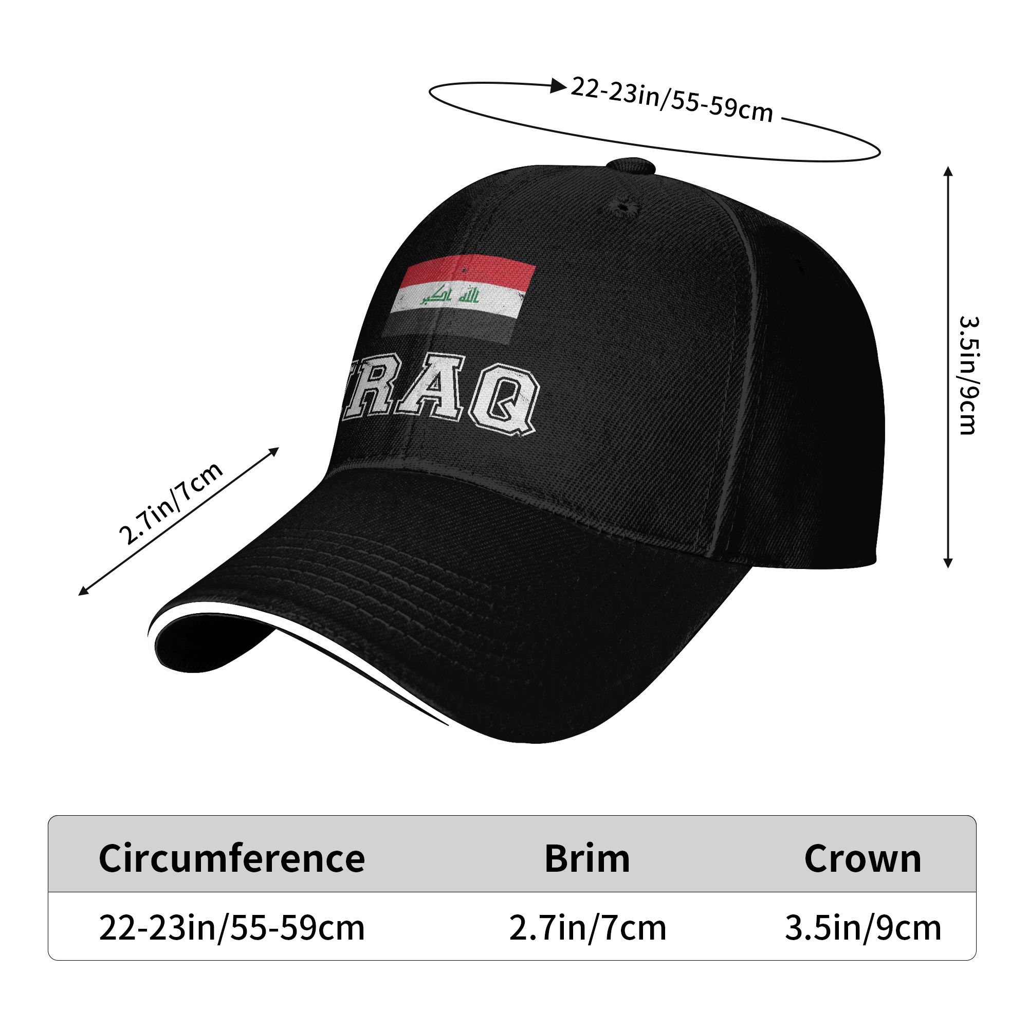 Iraq Flag Baseball Cap  Classi - Outdoor Sport Hat Classic 评论和价格