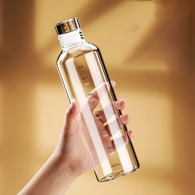 500/750/1000ml Glass Sport Wat - Outdoor Sport Glass Water Bottle 评论和价格